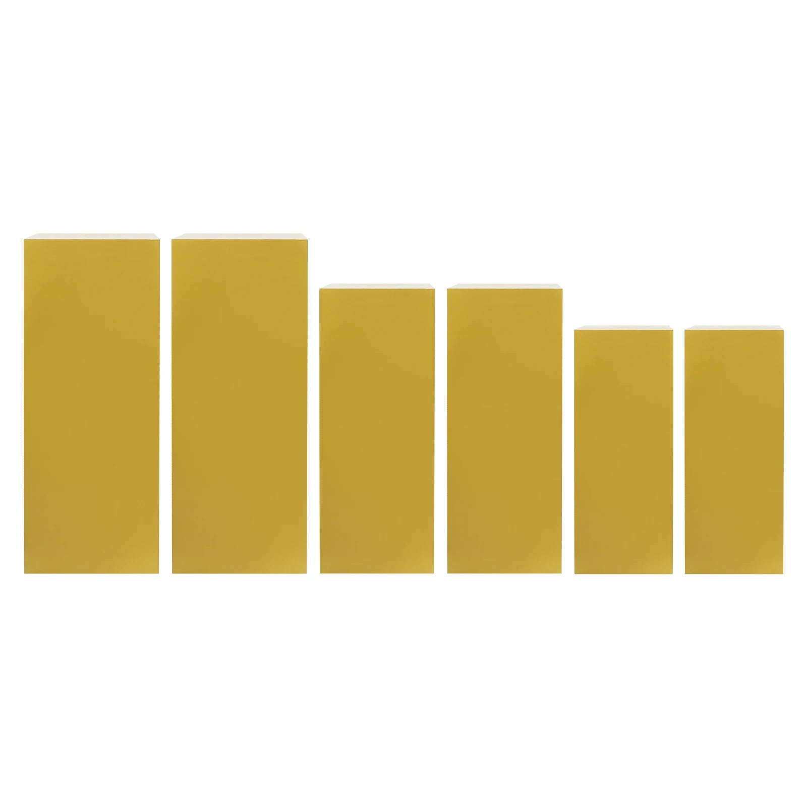 6PCS Gold Display Pedestal Stand, Metal Display Pedestal Stands, Display Pillars for Birthday Party /Wedding, Celebrations