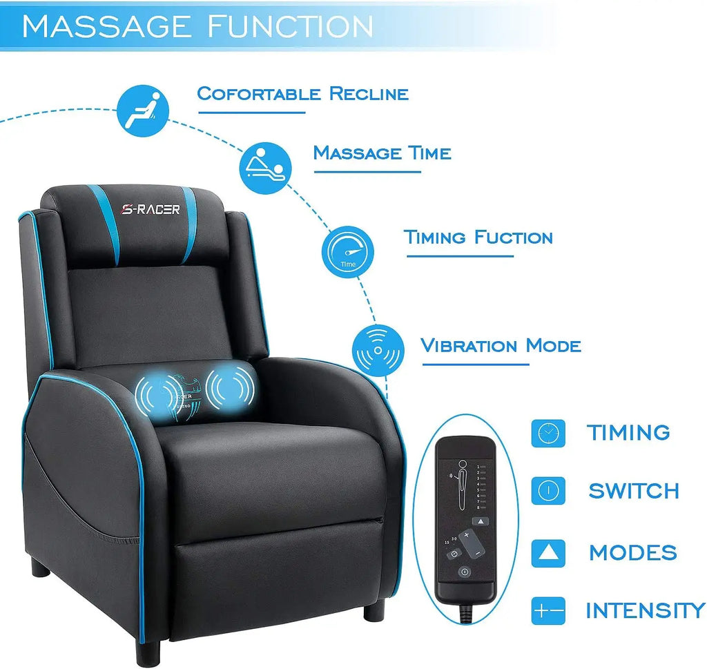 Ergonomic PU Leather Gaming Recliner