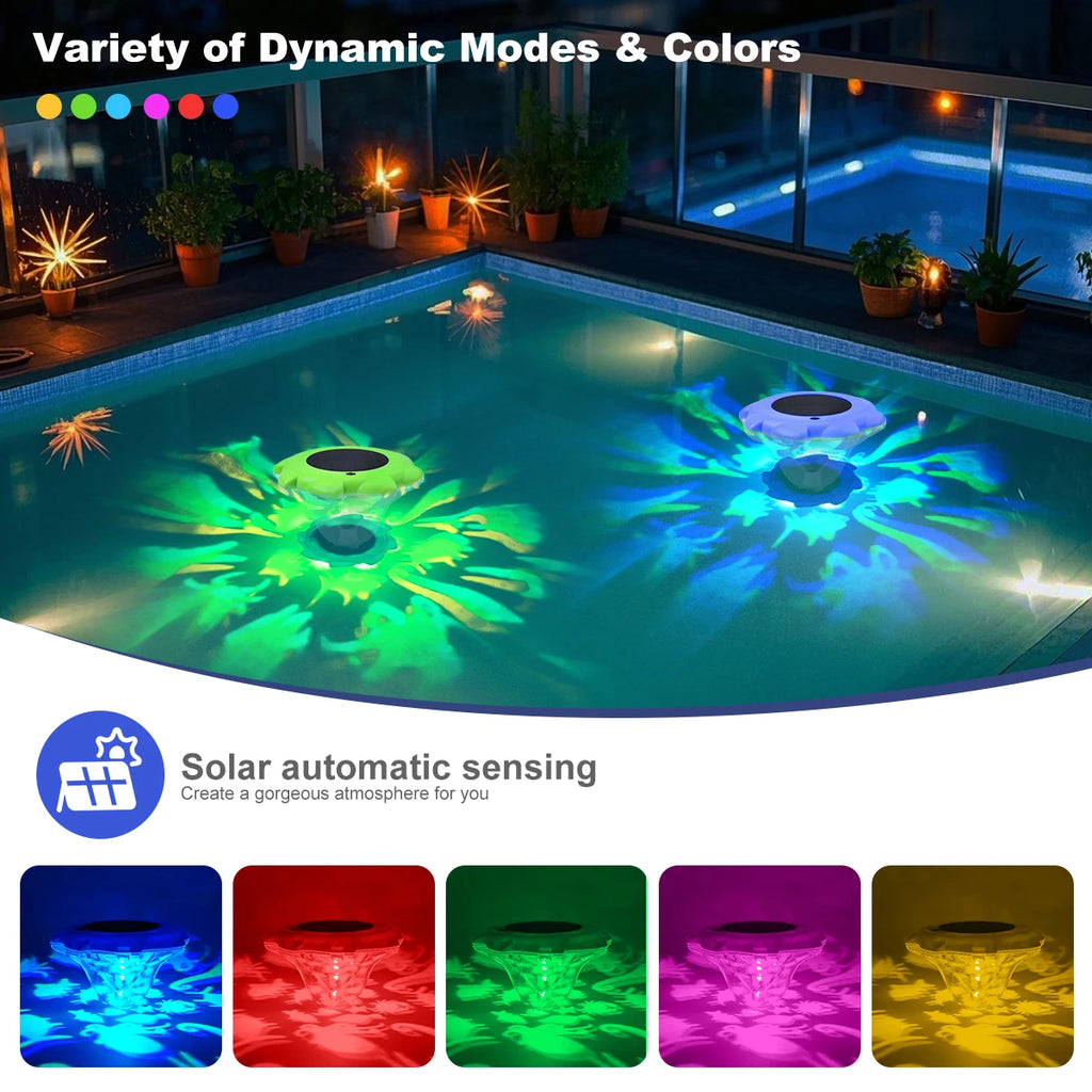 Solar Pool lights IP68 Waterproof Solar-Powered Floating Pools Light for Bathtubs, Ponds, Pool Parties,Water Decorations