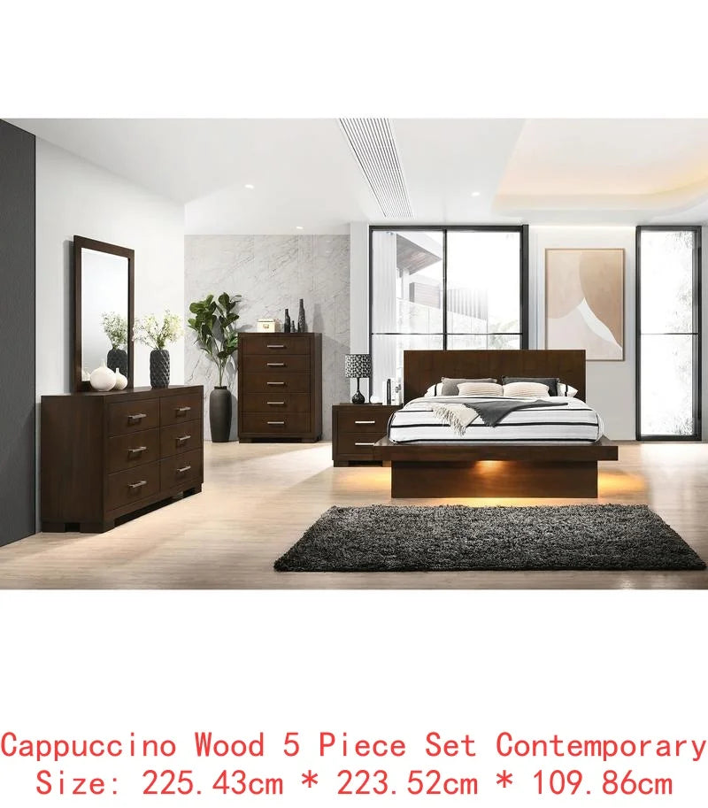 Cappuccino 5-Piece Queen Bedroom Set