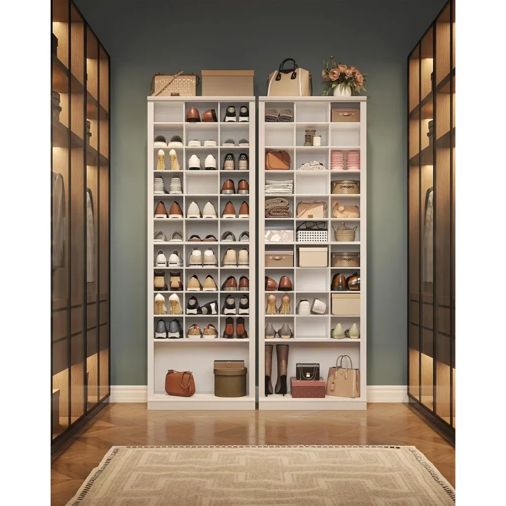 Tier Shoe Storage Cabinet, Free Standing Closet Organizers and Storage with 31 Open Cubbies, Space Saving Shoe Rack