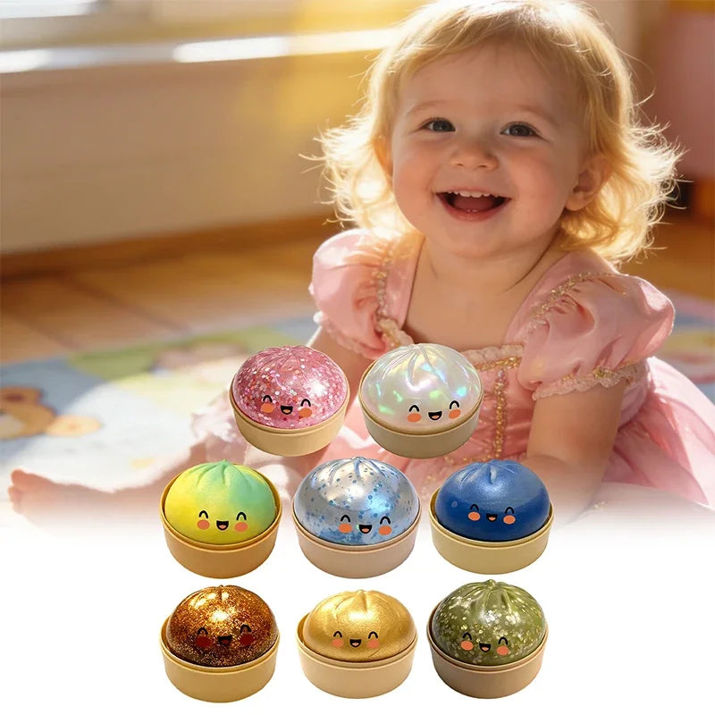 Simulation Flash Dumpling Pressure Ball /Slow Rebound/ Soft Pinch Decompression/ Office/ Home Decorations Children/ Adults Birthday Gifts