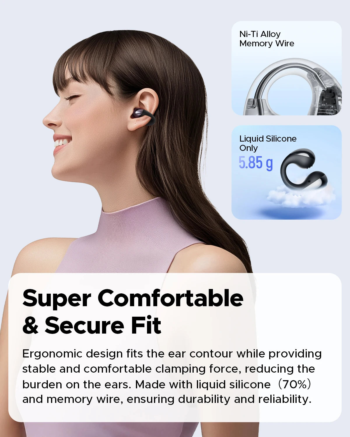 Pearl Clip Pro Wireless Earphones Bluetooth 5.4 Open-Ear Earbuds With AI ENC Clear Call, Multipoint Connection, IPX5