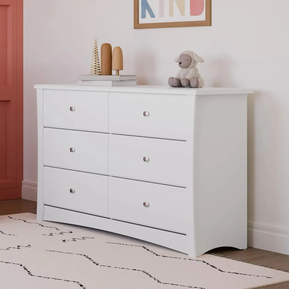 6-Drawer Double Dresser in White