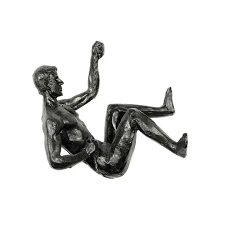 Climbing Athlete Man Art Sports Wall Hanging Ornaments/ Home Figures Miniature Rock Climbing Man/ Resin Sculptures/ Statue