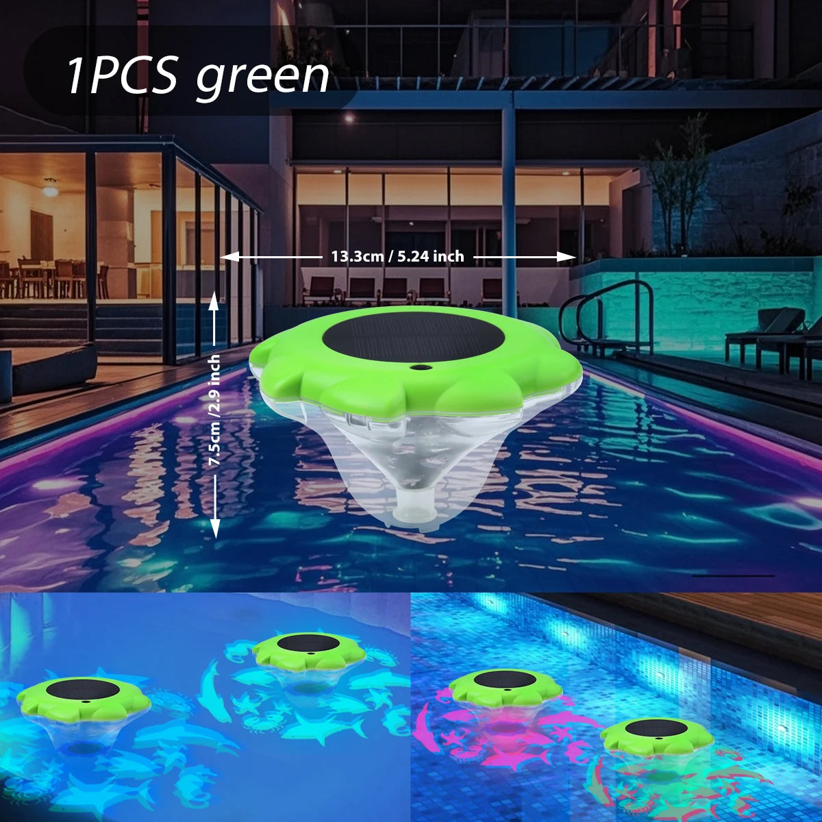 Solar Pool lights IP68 Waterproof Solar-Powered Floating Pools Light for Bathtubs, Ponds, Pool Parties,Water Decorations