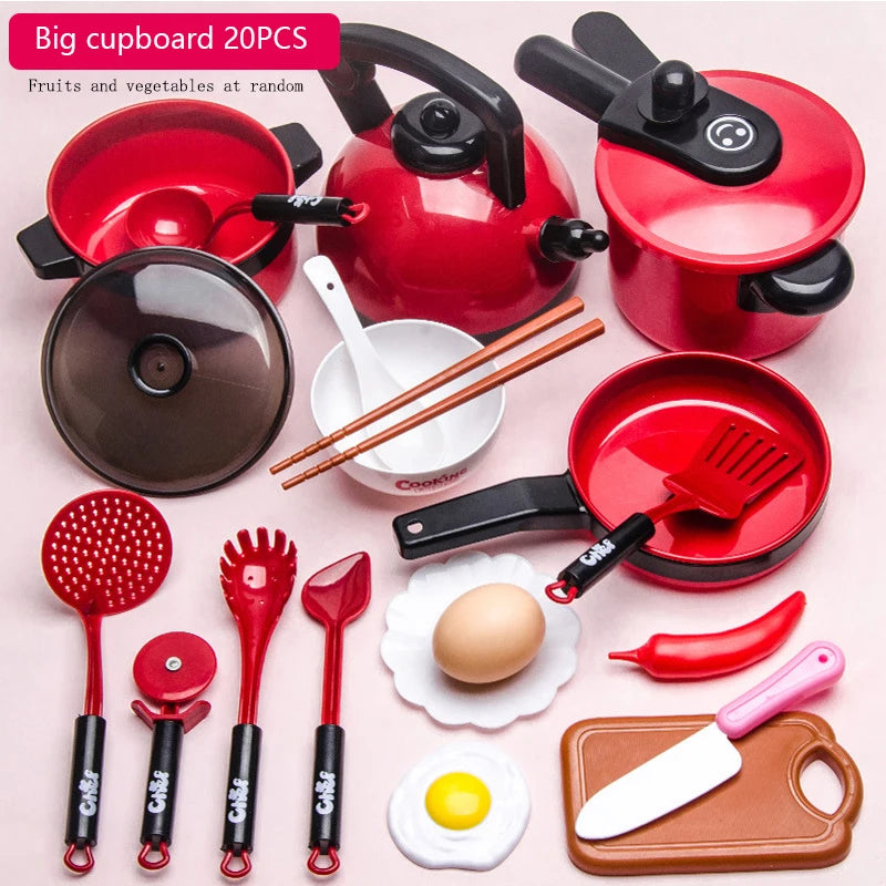 Kitchen Toy Set /Utensils/ Children's Simulation Education/ Pretend Play For Kids/ Cooking/ Baby Cutting Fruit/ Cooking
