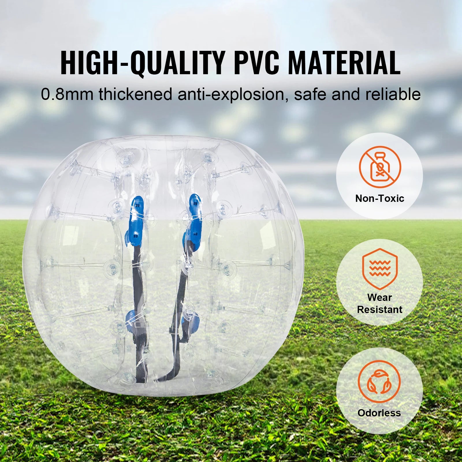 4FT/1.2M Inflatable Bumper Ball/ 1/2PCS Body Sumo Zorb Balls for Teen & Adult 0.8mm PVC Bubble, Balls, Bumper, Bopper Toys