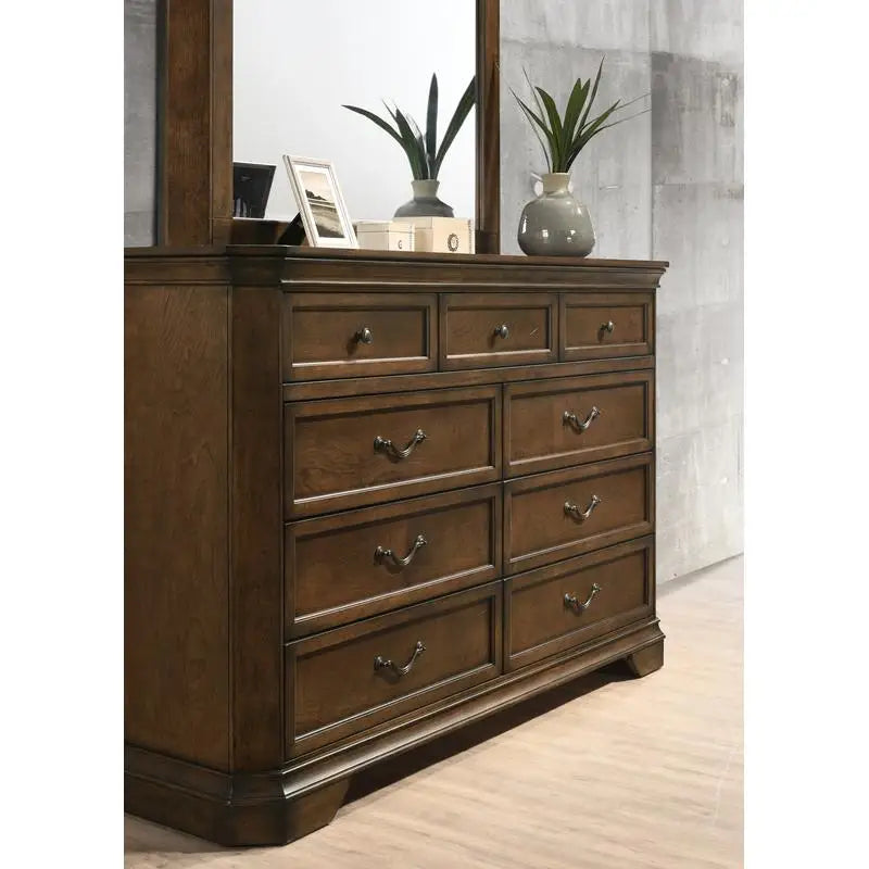 Traditional Wood Panel 5-Piece King Bed Set
