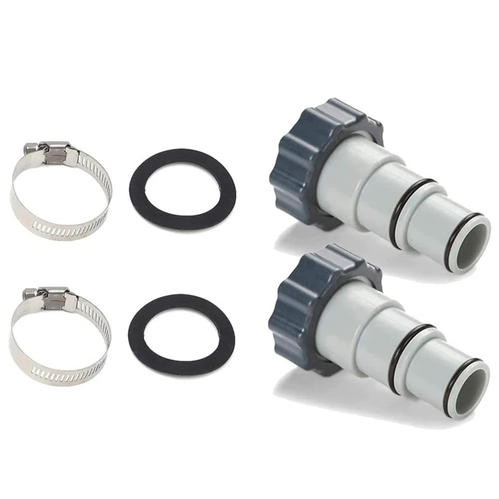 Replacement Hose Adapter Kits with Collars for Intex Threaded Connection Pumps/ Swimming Pool Parts Accessories