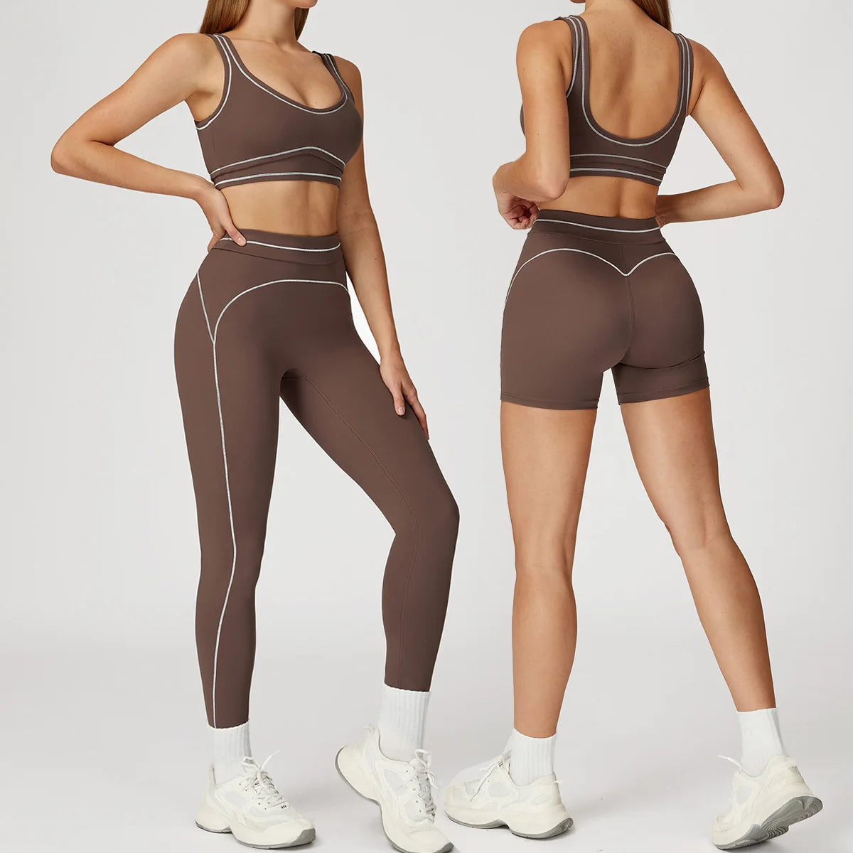 2 Piece Yoga Clothes Women Tracksuit Tracksuit Athletic Wear Fitness Suit Gym Workout Push Up Clothes Sports Bra Leggings Suit