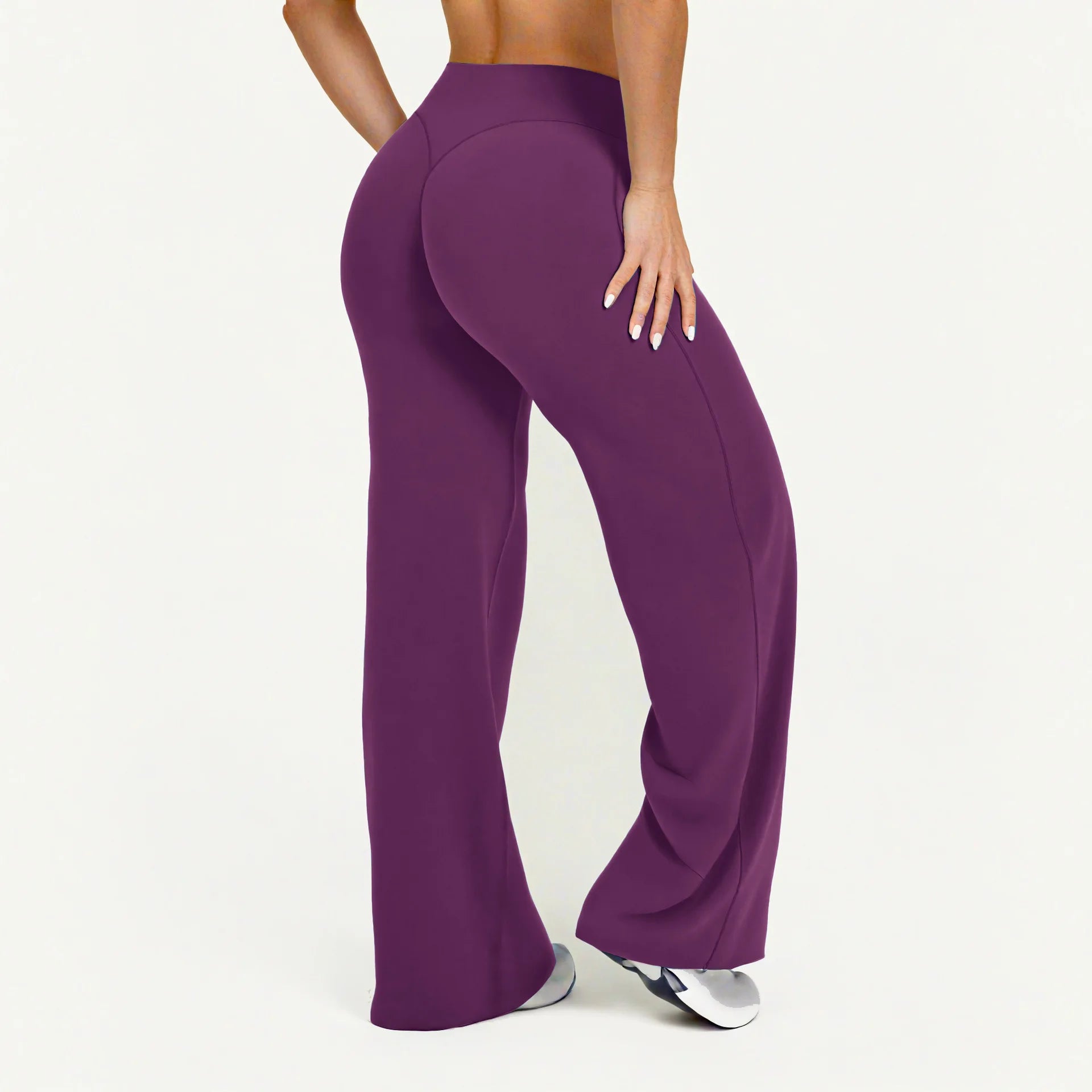 NCLAGEN Yoga Pants GYM Naked Feel Straight-Leg Pants Ultra Soft Butter Fabric Women's Mid-Waist Pilates Running Sport Trousers