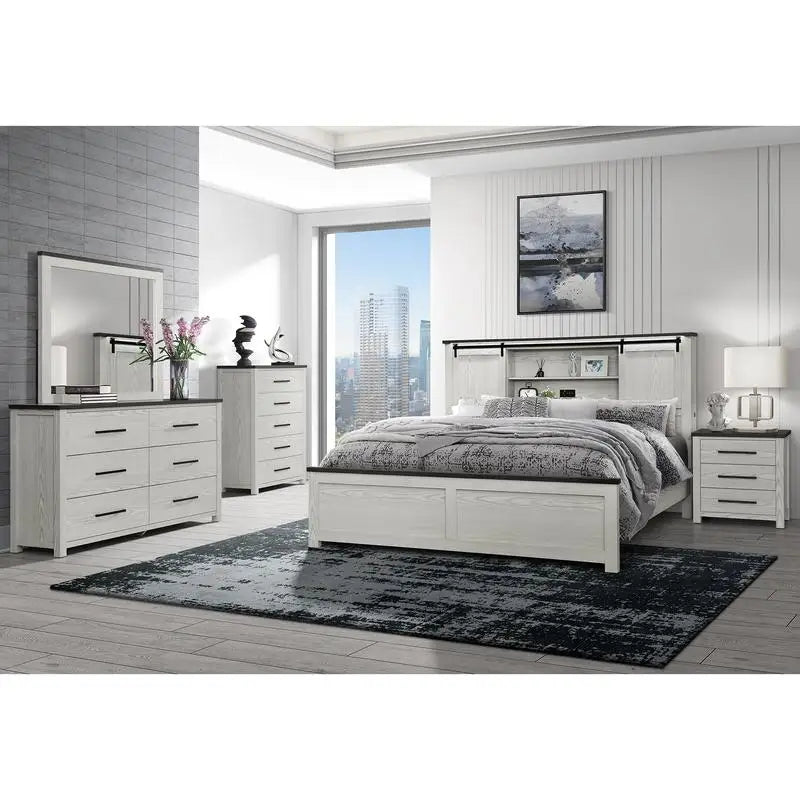 5-Piece King Size Bedroom Furniture Set in Beige