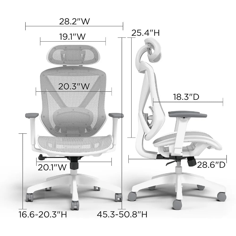Ergonomic Mesh Swivel Task Chair, Gray (UN61365)