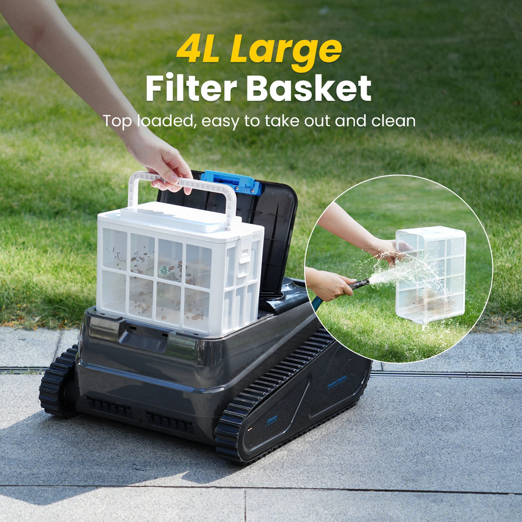 2026 Upgraded Y50S Robot Swimming Pool Cleaner 130Mins Runtime Self-Parking Powerful Cordless Floor Wall Auto Cleaning