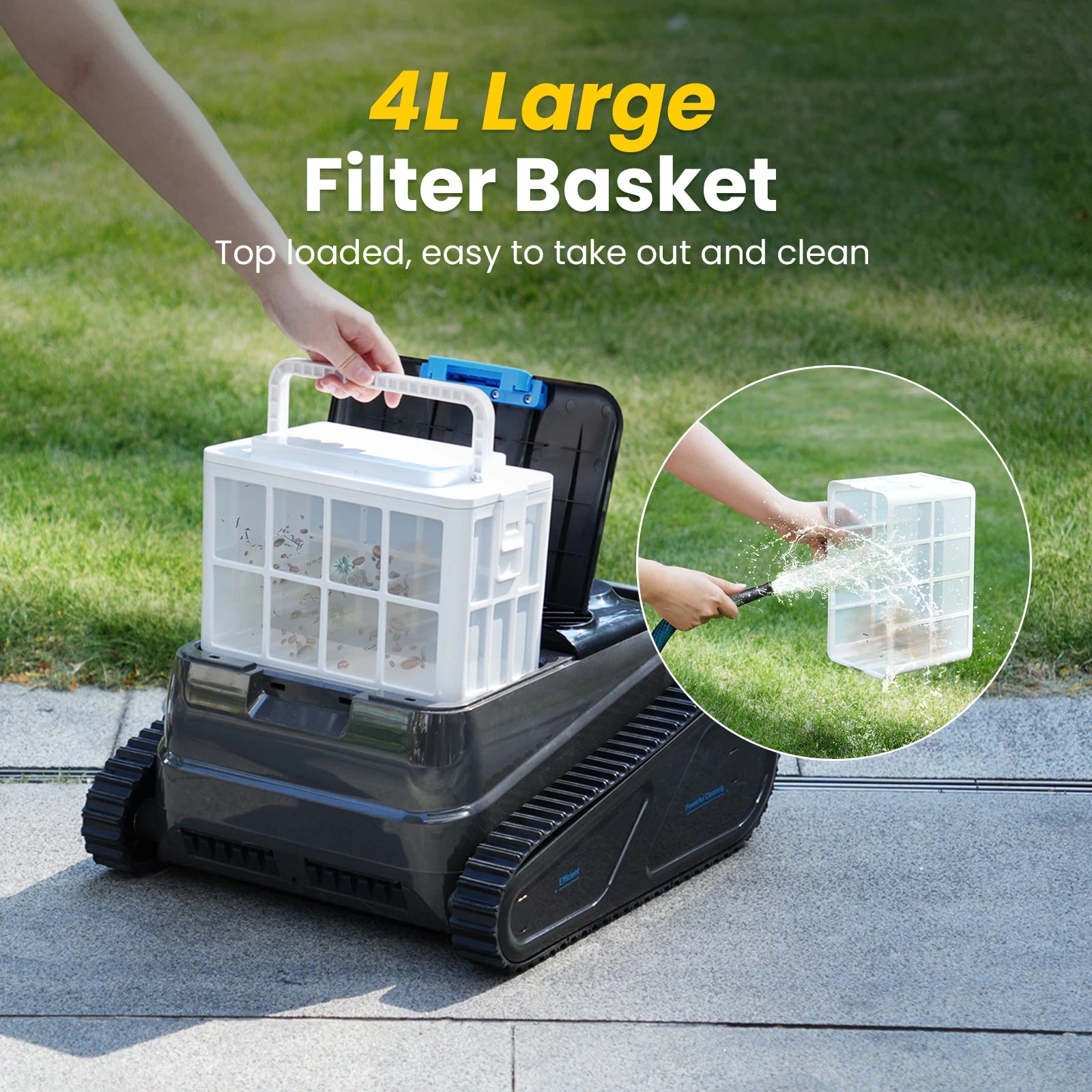 2026 Upgraded Y50S Robot Swimming Pool Cleaner 130Mins Runtime Self-Parking Powerful Cordless Floor Wall Auto Cleaning