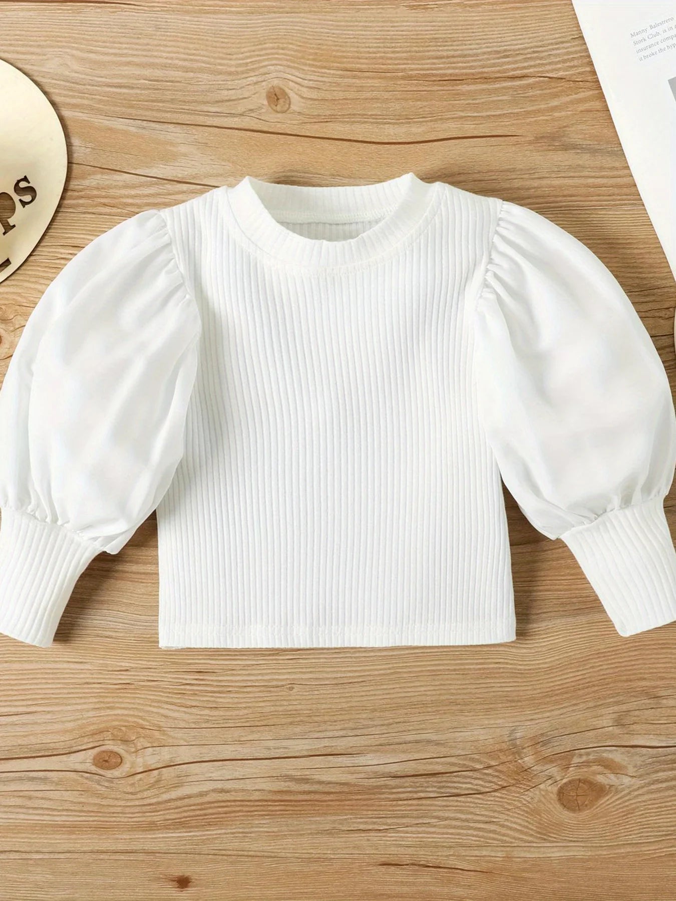 Girls Fall/Winter Casual Outfit Set - Long Sleeve Ruffled Blouse + Brown Belted Pants + White Ankle Boots