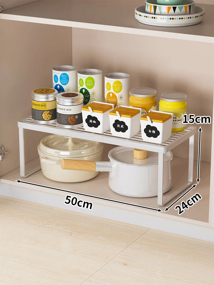 Kitchen Storage Countertop Bowl, Plate, Pot ,Utensil Organizer Cabinet/ Inner Multi-layer Self Seasoning Tabletop Storage
