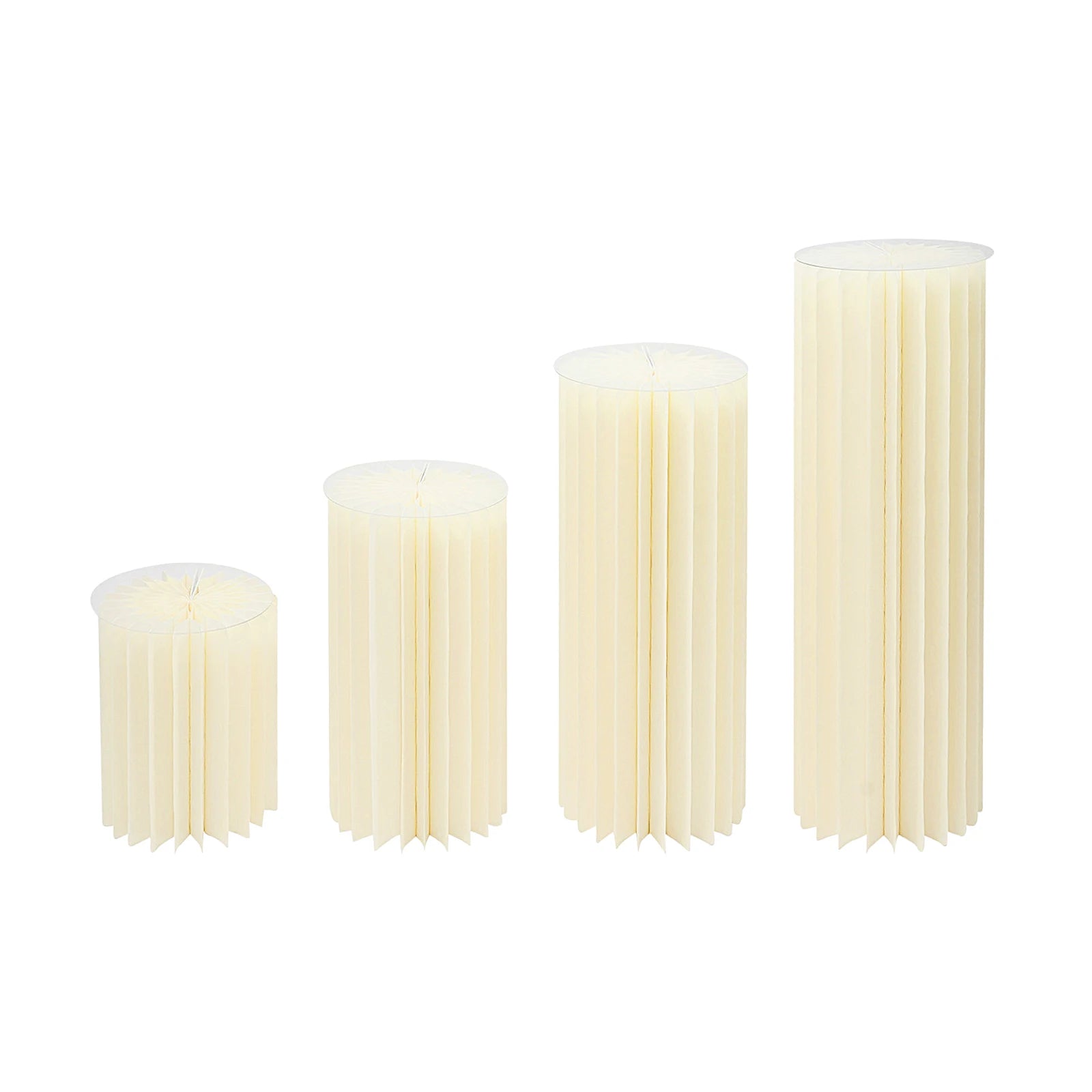 4 Pieces Wedding Flowers Stand Foldable Cardboard Cylinder Centerpiece Display Vase 40/60/80/100cm for Wedding Party/ Garden Decoration