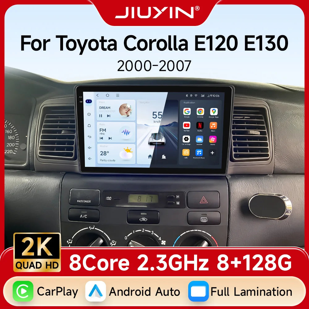 For Toyota Corolla Verso Spacio E120 2001-2007 Auto Radio Car Play WIFI Car Radio/ GPS Navigation/ Multimedia Video Stereo DSP Audio