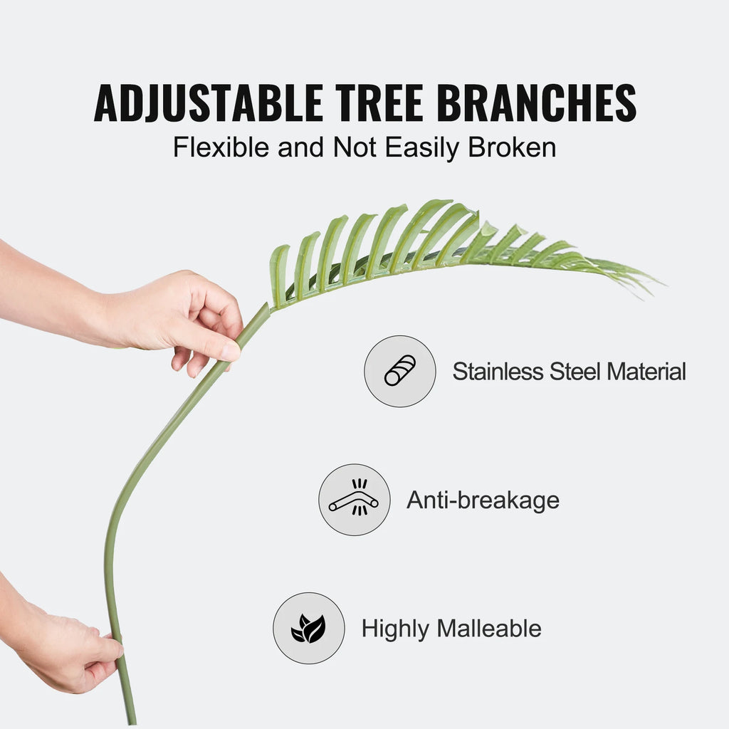 Artificial Palm Tree 4/5/6 FT Faux Plant /Secure PE Material & Anti-Tip Tilt Protection/ Low-Maintenance Plant for Home