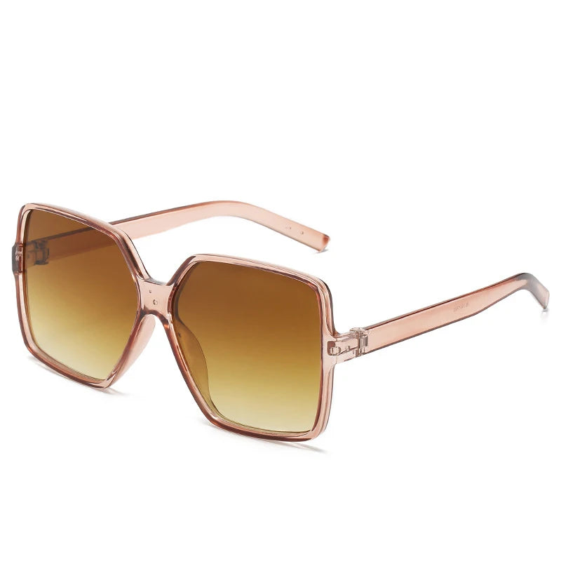 New Vintage Sunglasses Women/ Square Big Frame Sun Glasses Female Brand Designer Retro Shades Fashion
