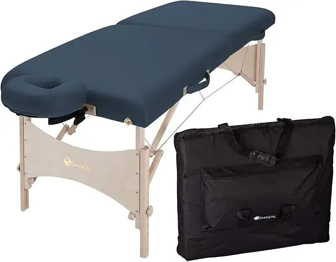 EARTHLITE Portable Massage Table HARMONY DX – Foldable Physiotherapy/Treatment/Stretching Table, Eco-Friendly Design, Hard Maple