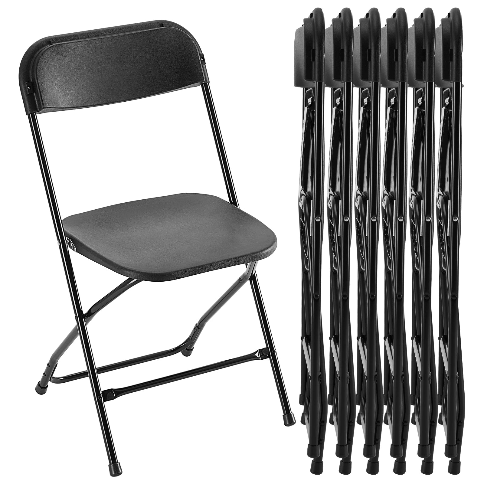JHK Plastic Folding Chair 4/6 Pack 330LB Load Capacity Living Room Dinner Chairs Lightweight Portable Indoor/Outdoor Home Office