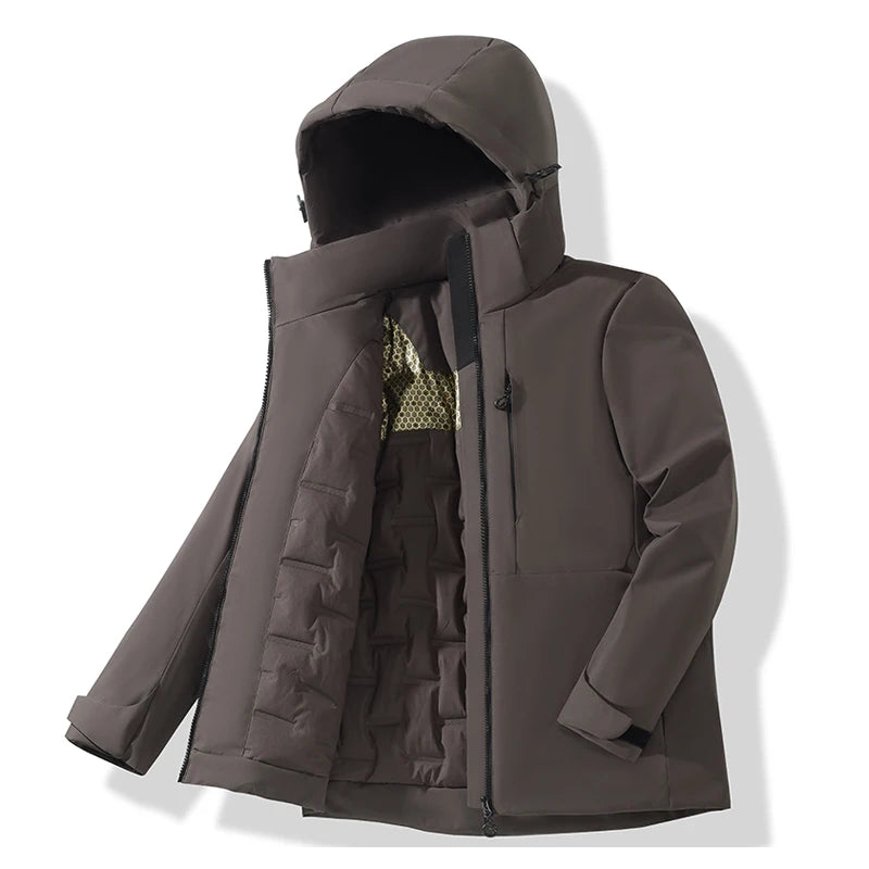 JNLN Unisex Waterproof Fleece Jackets /Winter Windproof Thermal Windbreaker Men and Women Hiking, Camping, Skiing, Climbing Raincoat