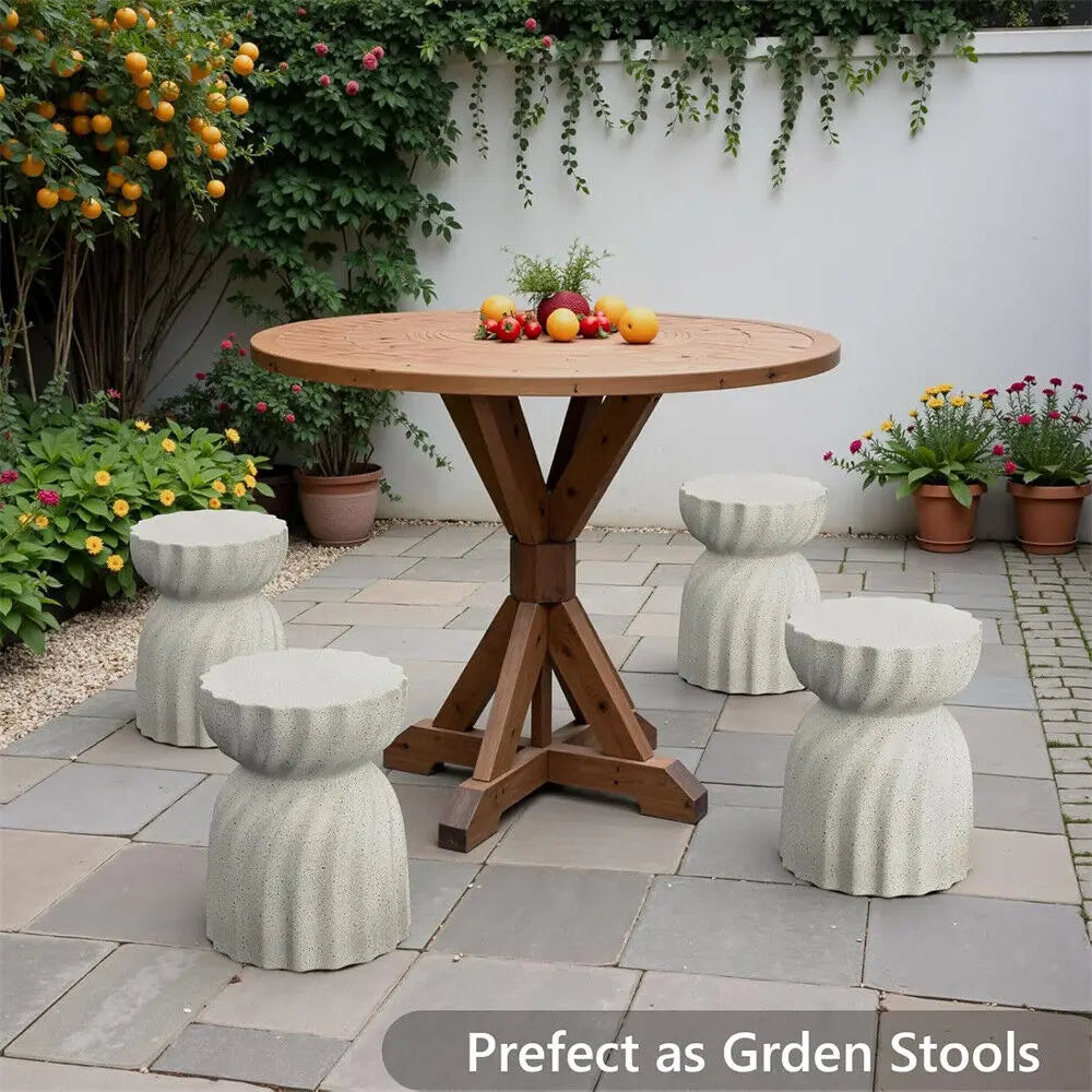 Contemporary Lightweight Concrete Accent Side Table/ Patio Hourglass /Side End Table/ Garden Stool/ Living Room/ Office