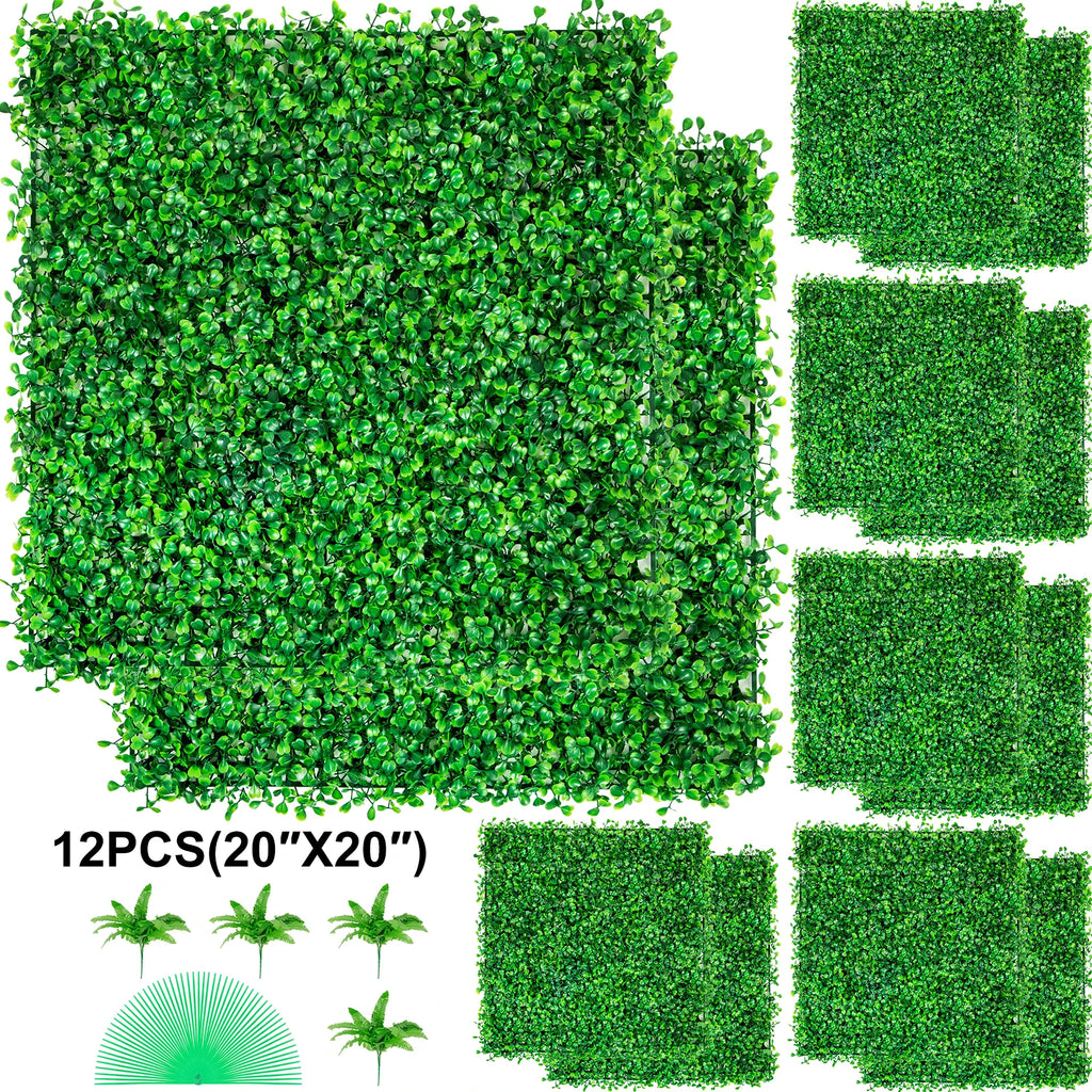 Artificial Plant Wall Decoration Boxwood Hedge Wall Panel Home Decor/ Fake Grass Backdrop/ Wall Privacy /Hedge Screen