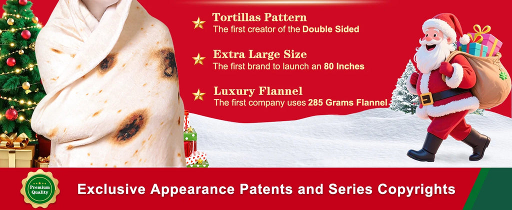 Mermaker 71" Tortilla Burrito Blanket – Soft Flannel Taco Throw for Adults Kids, Funny Food Gift for Women, Men, Teens,