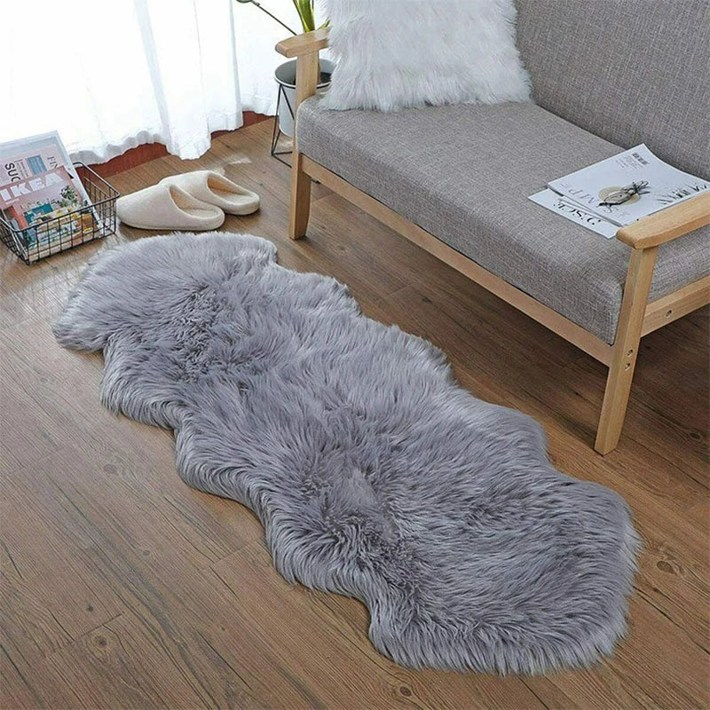 Imitation Sheepskin Carpet Fluffy Plush Rugs Luxury Fur Bedroom Bedside Carpet Living Room Sofa Area Rug Faux Wool Carpet