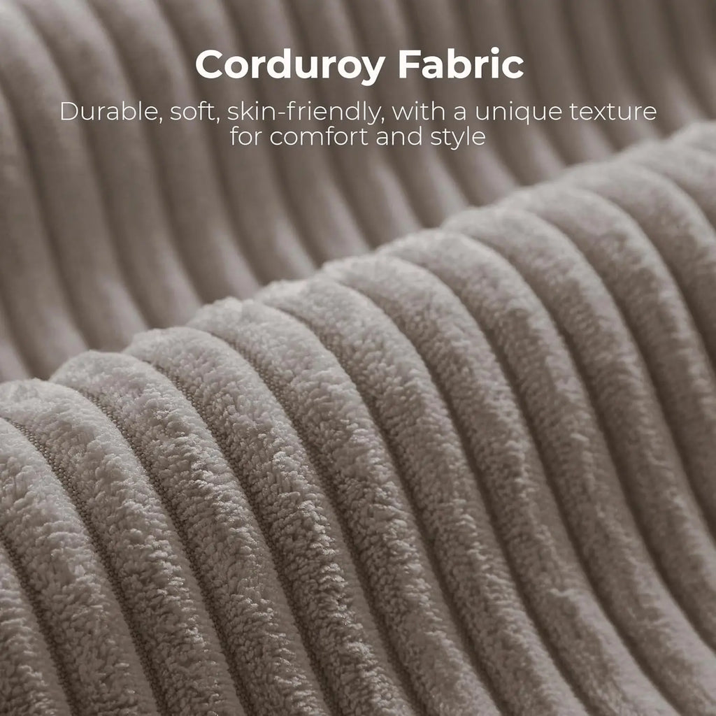 Convertible Sleeper Sofa Bed Floor Sofa 3-in-1 No Assembly, Foldable Mattress with Corduroy Upholstery Green, Dark Grey