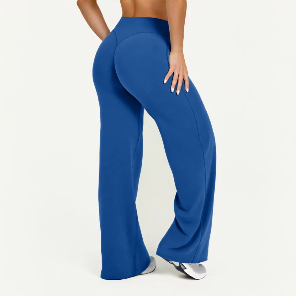NCLAGEN Sport Trousers Straight-Leg Pants Ultra Soft Butter Fabric Women's Mid-Waist Yoga Pants GYM Naked Feel Pilates Running