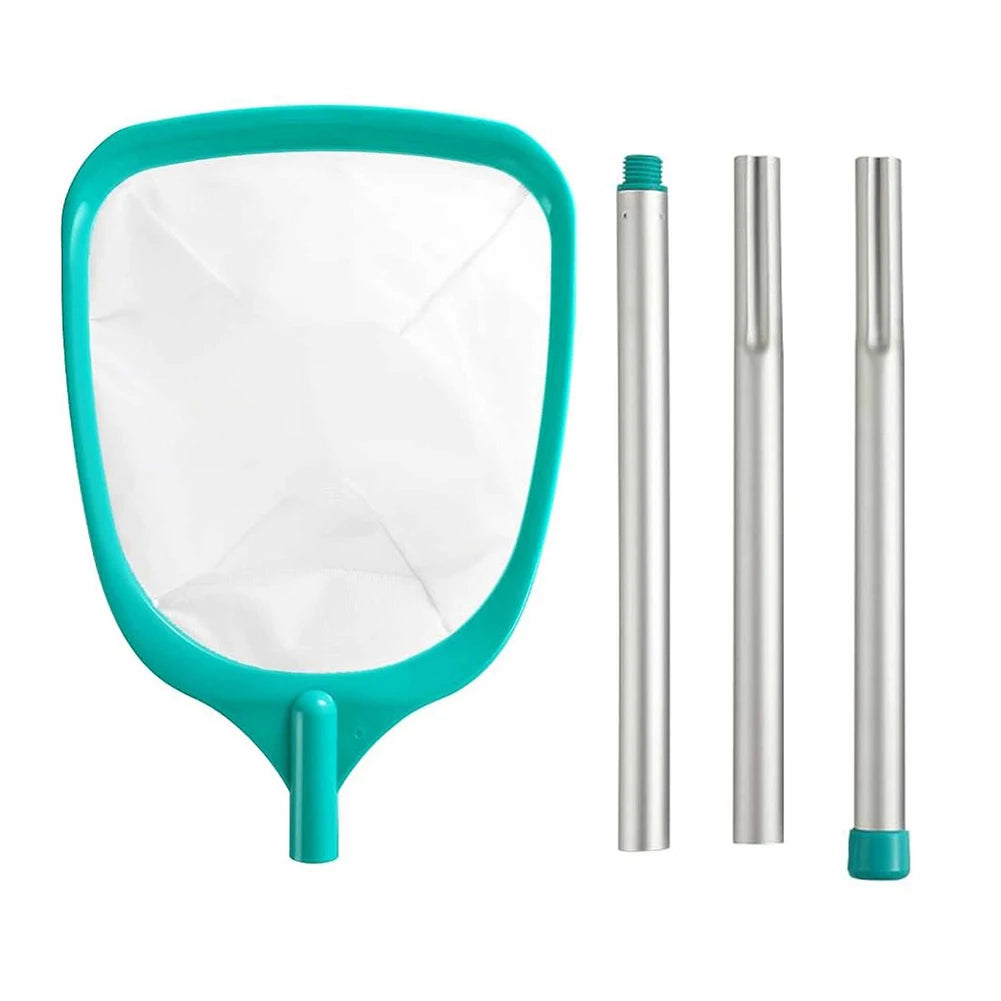 Pool Skimmer Net with Aluminum Alloy Pole Swimming Pool Leaf Skimmer Net Ultra Fine Mesh Pool Nets for Cleaning Leaves Debris