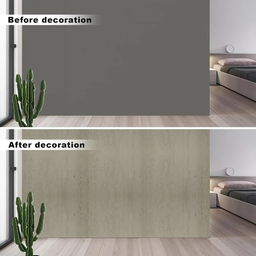 Set of 4- 3D Wall Panels, 47.2 x 23.6, Faux Stone Design, MCM Modified Clay Material, Suitable for Home Decor, Accent Walls