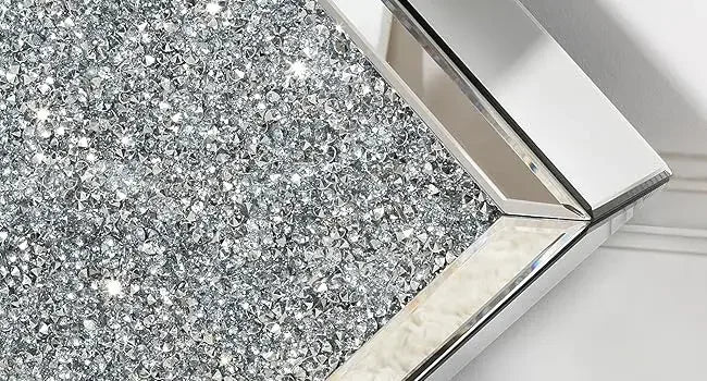 SHYFOY 47.2'' Console Table Mirrored  with Diamond Shaped Long Accent Narrow Table Sofa Table Foyer Table