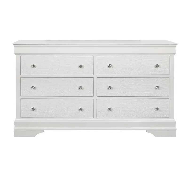 5PC White Queen Bedroom Set with Shaker Design