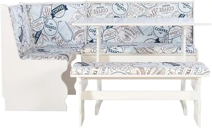 Indoor 3 Piece Kitchen/Dining Corner Table Booth Bench
