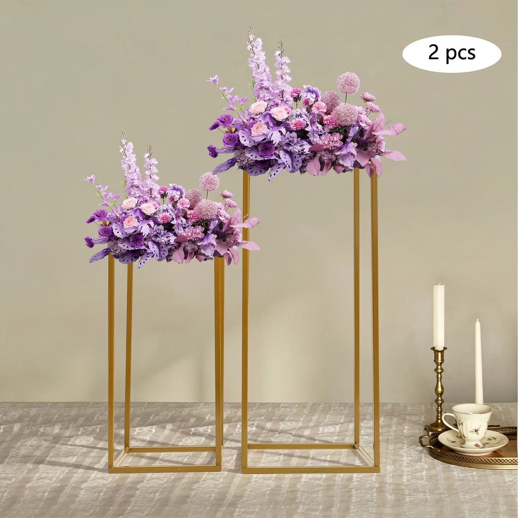 4 Pack Flower Stand Detachable Geometric Floral Display Rack Wedding Party Backdrop Stand/ Home/ Garden/ Hotel Decoration