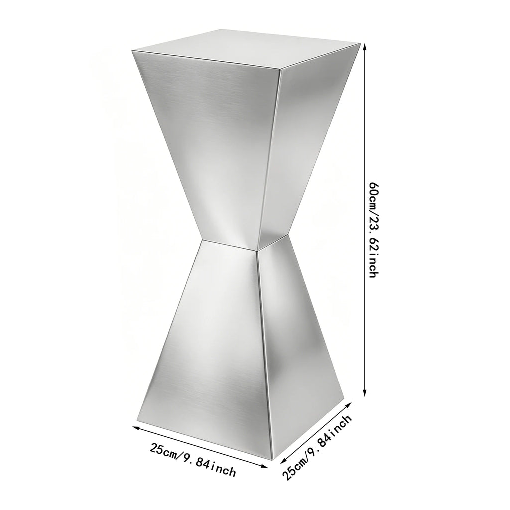 2PCS Stainless Steel Flower Stand, Gold/Silver Wedding Dessert Table Display /Stand, 25*25*60cm Freestanding Centerpiece Holder For Wedding, Birthday, Party Decor
