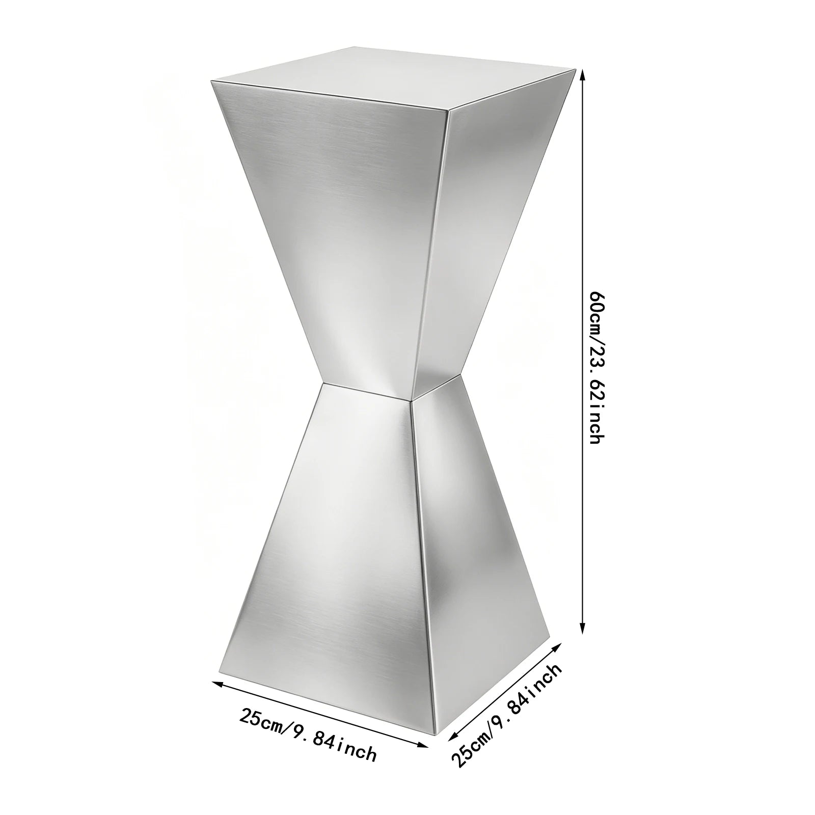 2PCS Stainless Steel Flower Stand, Gold/Silver Wedding Dessert Table Display /Stand, 25*25*60cm Freestanding Centerpiece Holder For Wedding, Birthday, Party Decor