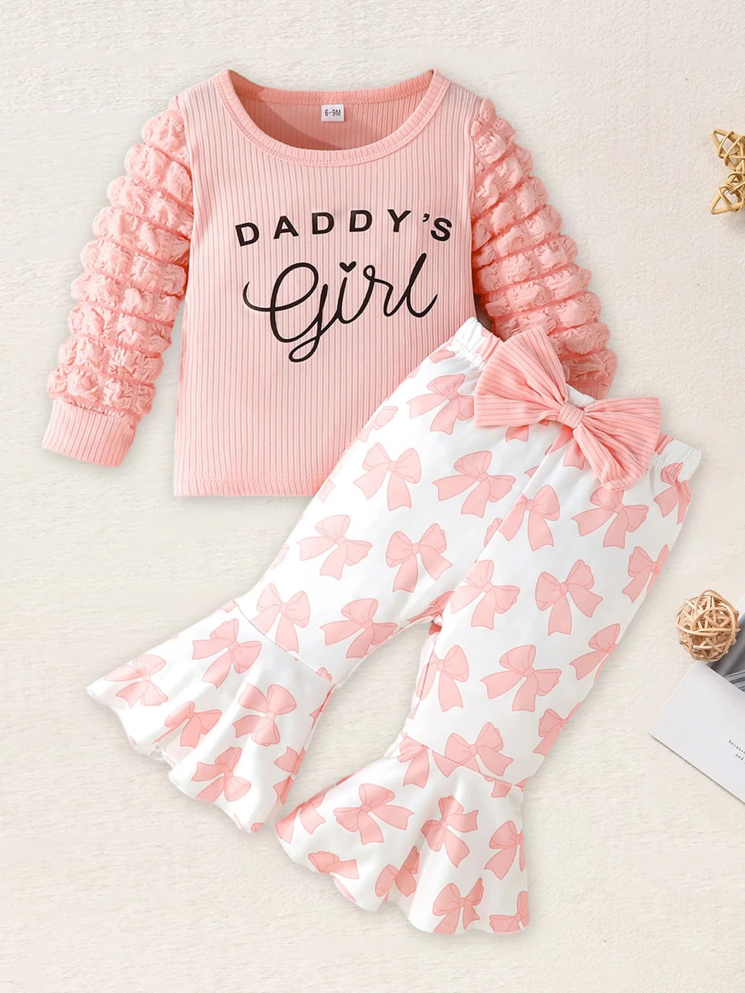 Cute Baby Girl Autumn Clothes Floral Print Ruffle Sleeve Top Elastic Waistband Leggings 2 Piece Outfit Set for Toddler
