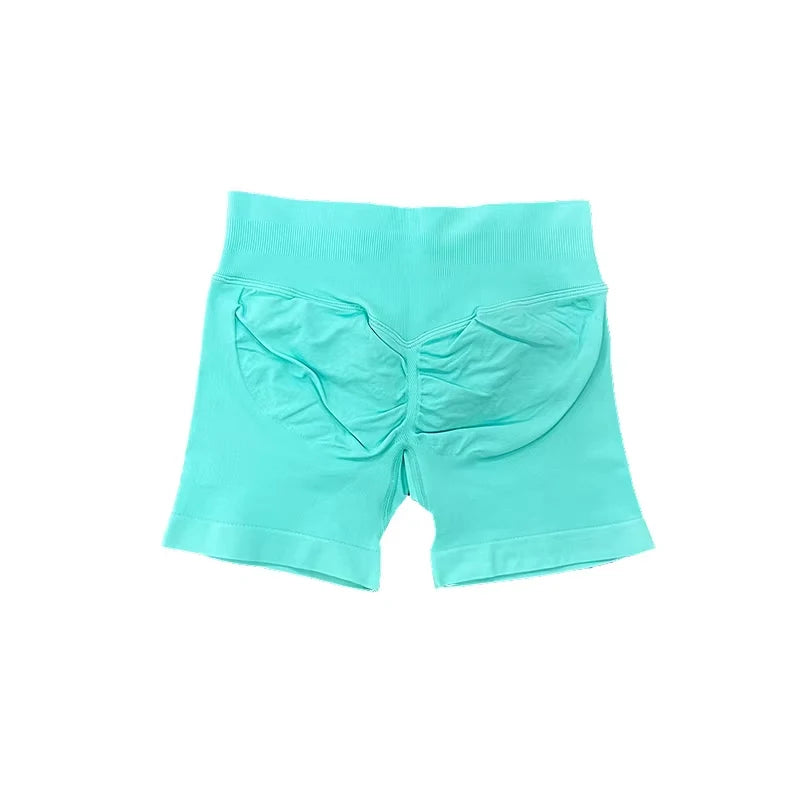 Impact Shorts with Logo Women Seamless Yoga Shorts Scrunch Bum Gym Shorts Workout Biker Short Fitness