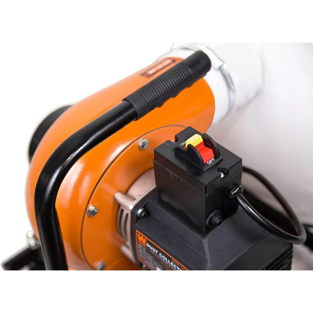 Woodworking Dust Collector with 5.7-Amp Motor, 12-Gallon Bag, Mobile Base, and Wall Mount Option (DC3401)