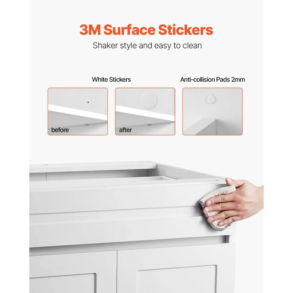 36 White Shaker Style Drawer Base Cabinet, Unassembled, 36 Width x 24 Depth x 34.5 Height