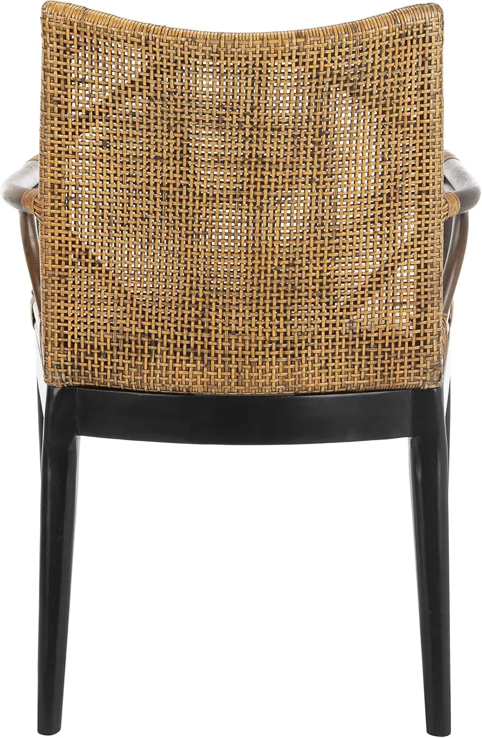 Rattan Tropical Woven Arm Chair, Brown/Black