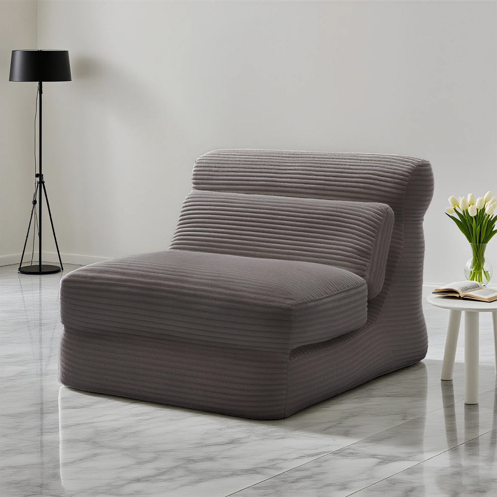 Ergonomic Folding Sofa Bed/ Modern Corduroy , Convertible Comfy Sleeper Chair for Bedroom