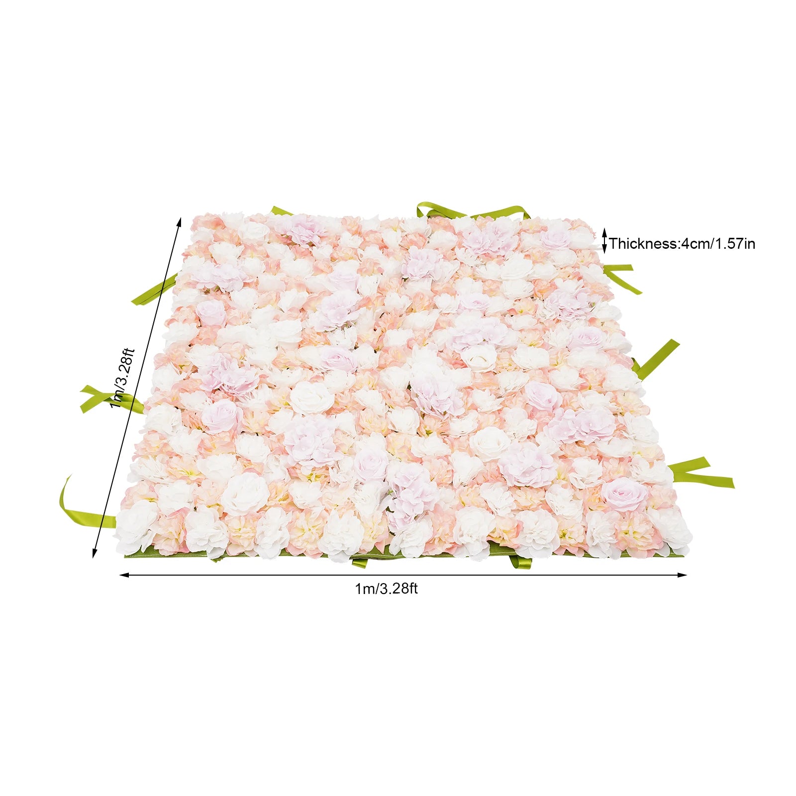 Artificial Flower Wall Panels, Flower Wall Mat Silk Rose Flower Panels, Artificial Flower Wall Background Outdoor, Indoor  For Weddings, Hotels, Parks, Commercial Streets